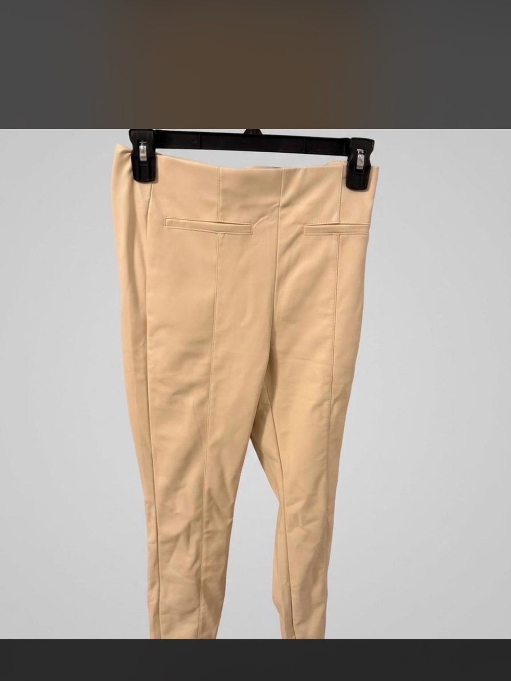 Zara Tailored High-Waist Ankle Trousers - Beige